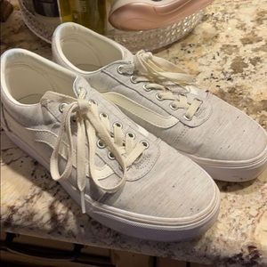 Vans size 9 light gray